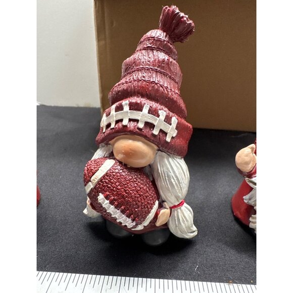 Set Of 3 Football-Themed Gnome Figurines With Trophy & Football - Picture 3 of 7